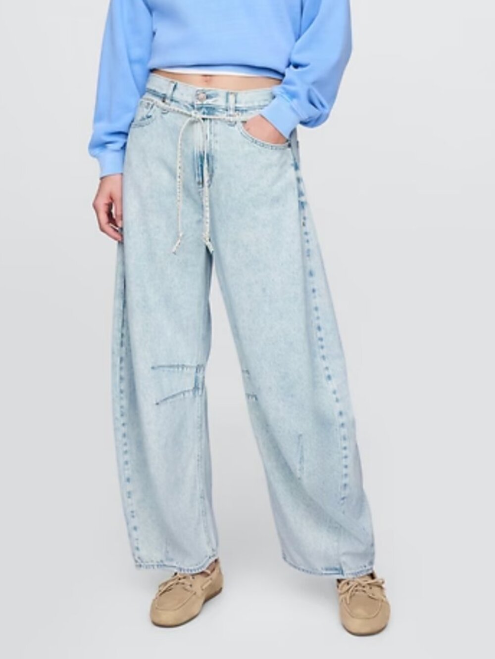 Gap High Rise Horseshoe Light Blue Jeans Size 35